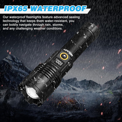 MOLAER Rechargeable Flashlights 2200 High Lumens, Super Bright LED Flashlight with Zoomable, 6 Modes, IPX6 Waterproof, Powerful Tactical Handheld Flash Light for Camping, Hiking, Emergencies