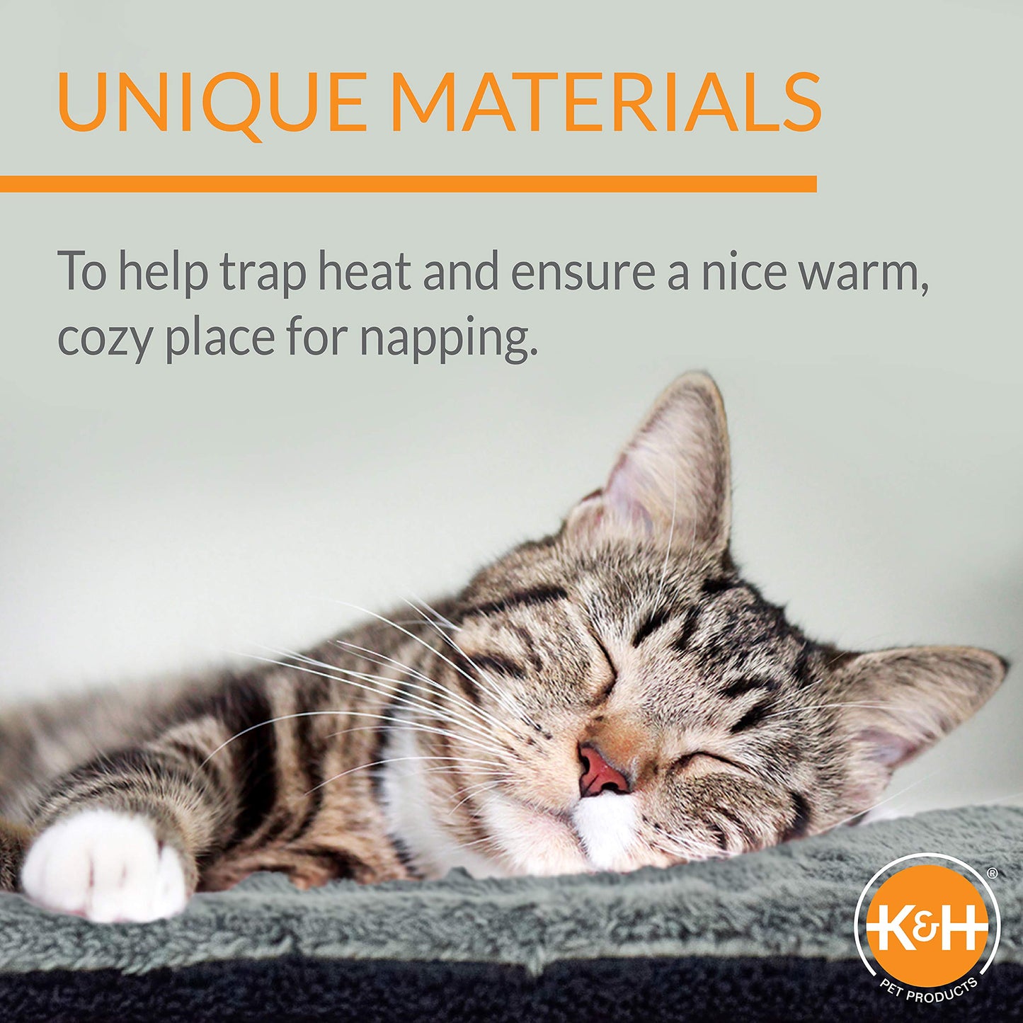 K&H PET PRODUCTS Self-Warming Cat Bed Pad, Self Heating Pad for Outdoor Cat Houses, Warming Mat for Indoor Pet Beds & Furniture, Reversible Blanket, Machine Washable - Small 21 X 17in Gray/ Black