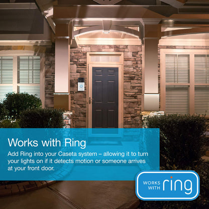 Lutron Caseta Original Smart Light Switch Kit w/ Wall Plate and Smart Hub, Compatible w/ Alexa, Apple Home, Google Home, Single-Pole/3 Way, 5 Amp, P-BDG-PKG1WS