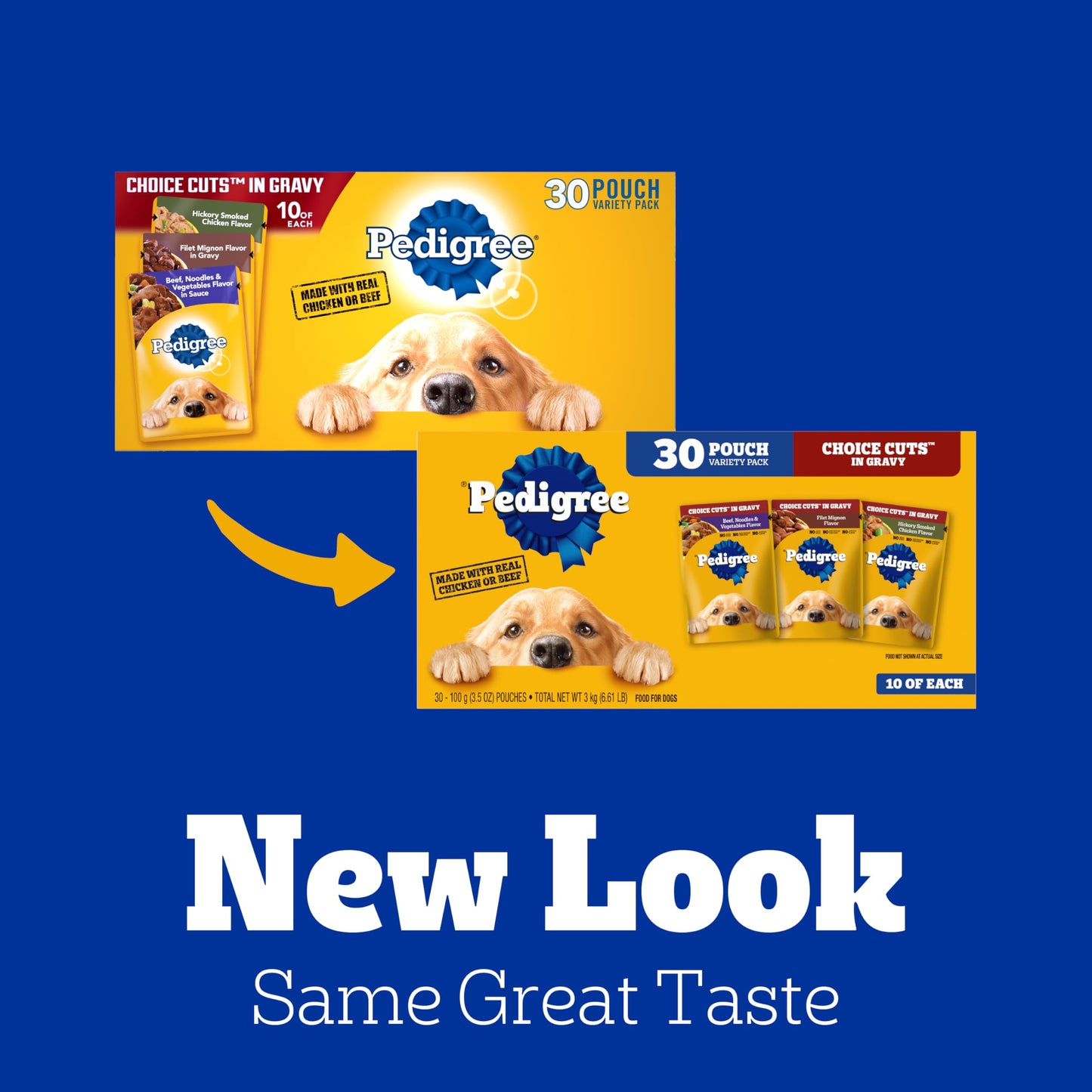 Pedigree Choice Cuts in Gravy Adult Soft Wet Dog Food 30-Count Variety Pack, 3.5 oz. Pouches