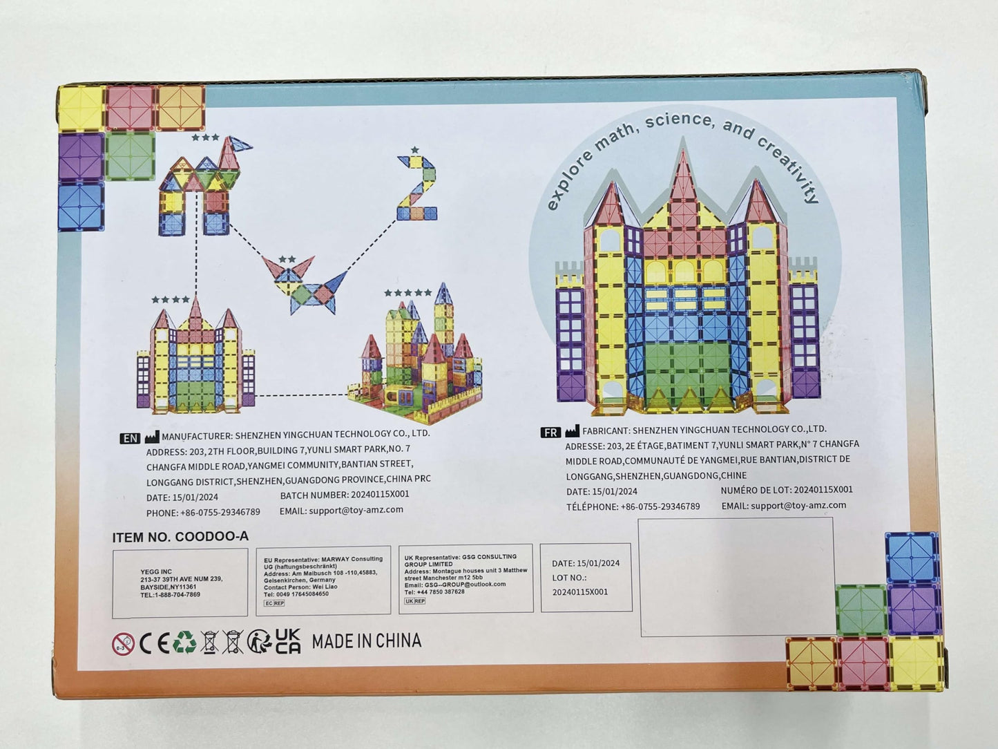 Magnetic Tiles Kids Toys STEM Magnet Toy for Toddler Magnetic Blocks Building Preschool Learning Sensory Montessori Toys for 3+ Year Old Boys and Girls, Safe Creativity Toddler Kids Toy 40PCS