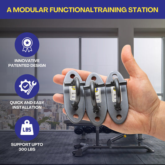 Anchor Gym Mini H1 - Resistance Band Wall Anchors for Home Workouts | Wall Mount Anchor for Resistance Bands, Stretch Straps & Suspension Trainers