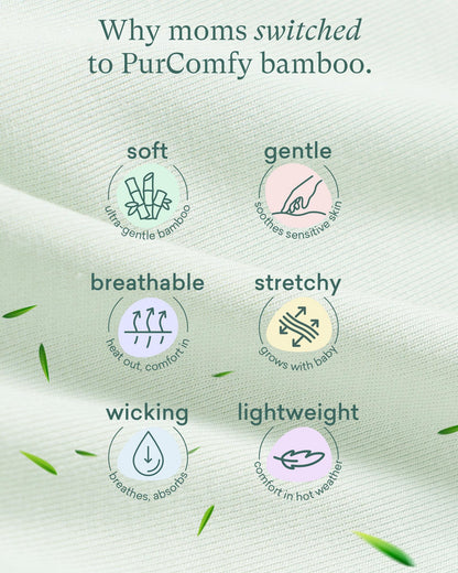 PurComfy Supersoft Sleep Sack 0.5 TOG, Premium Bamboo Viscose Baby Sleeping Bag, Lightweight Sleep Sack 6-15 Months (Cream)