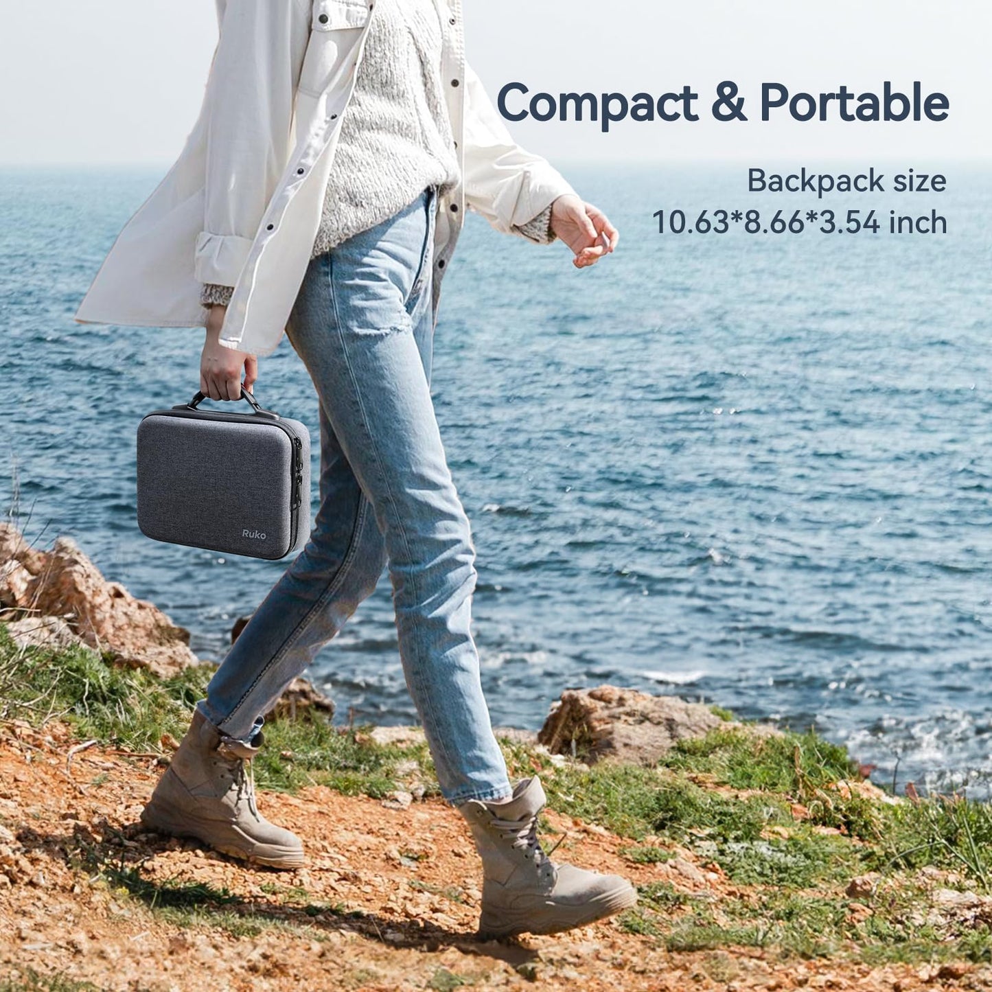 Ruko F11MINI Drone with Camera 4K, Under 249g, 60 Mins Flight with 2 batteries, 5GHz Transmission, GPS Auto Return, Brushless Motor, Foldable and Lightweight, FPV Quadcopter for Beginner, Adults