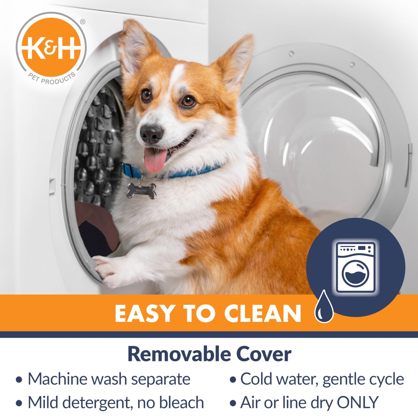 K&H Pet Products Bucket Booster Dog Car Seat for Small Dogs, Seat Belt Secured, 2 Safety Leashes, Washable Covers, Sturdy Pet Booster Seats for Traveling with Pets - Small Black/Cream