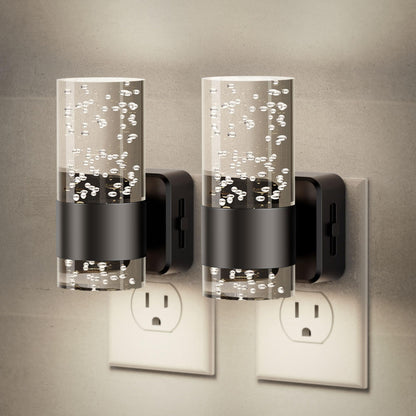 JandCase Night Light, Night Lights Plug into Wall,2 Pack LED Nightlight with Adjustable Brightness, 5000K，Automatic Night Light Plug in with Auto Light Sensor for Bathroom Hallway Room Decor