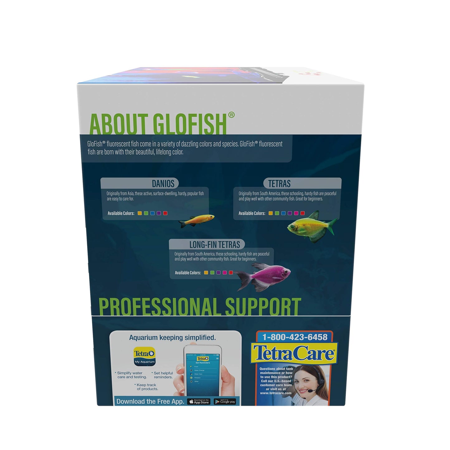 GloFish Crescent aquarium Kit 3 Gallons, Includes Hidden Blue LED Light And Internal Filter
