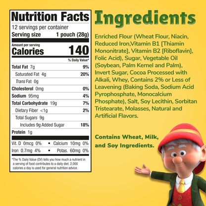 Keebler On-The-Go Fudge Stripes Cookies, 12 Count (Pack of 1)