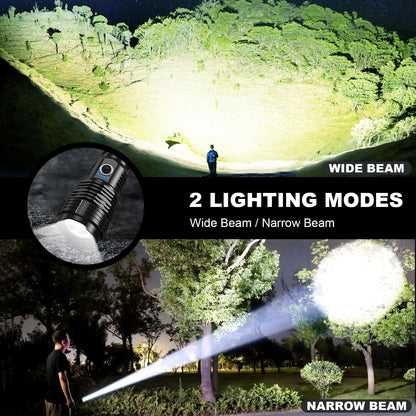 Led Flashlights 90,000 Lumen High Lumens Rechargeable 2 Pack, Brightest Flash Light with 5 Modes & 18H Runtime, IPX7 Waterproof, Powerful Handheld Flashlights for Home Camping Hiking