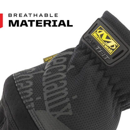 Mechanix Wear FastFit Work Gloves - Anti-Slip & Abrasion Resistant Heavy Duty Gloves - Touchscreen Compatible - Vibration Damping - Multipurpose Use - X-Large - Black