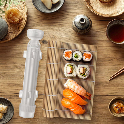 AISHN Sushi Roller 11.8 inches Sushi Bazooka Sushi Maker Chef Tool Rice Roller Durable Rice Maker Machine Mold for Easy Sushi Cooking Translucent white