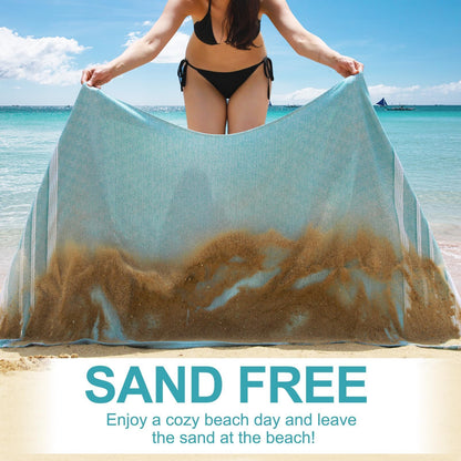 Genovega 6 Packs Oversized Turkish Beach Towels Set Bulk 74"x38" Extra Large Sand Free Quick Dry Swim Bath Camping Pool Towel Travel Blanket Adult Essentials Cruise Accessories Vacation Stuff