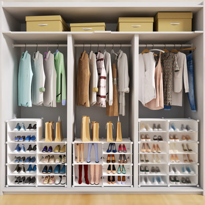 HOMICKER Shoe Storage,32 Pairs Shoe Rack Organizer for Closet Shoe Cabinet with Door Shoe Shelves for Closet,Entryway,Hallway,Bedroom