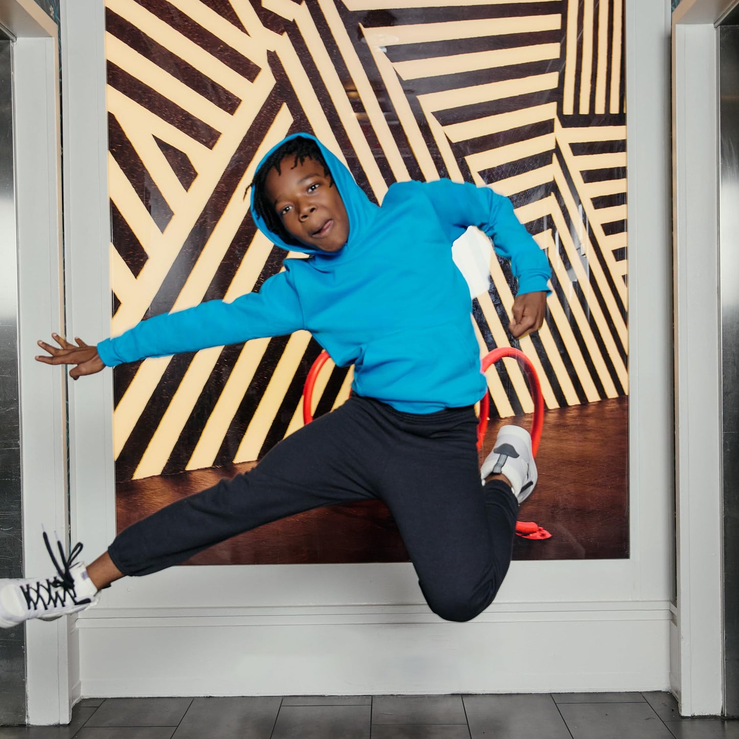 Hanes Boys Eco Smart Pullover Hoodie, Black, X-Large