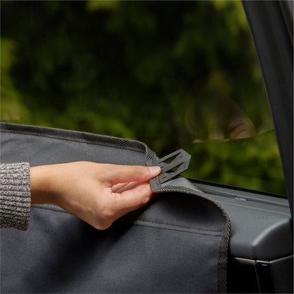 K&H Pet Products Car Door Protector for Dogs, 2 Pack Waterproof Interior Pet Car Door Protector from Dog Scratching, Stay Put Cover Design, Fits Most Vehicles, Washable - 27 x 19in Black