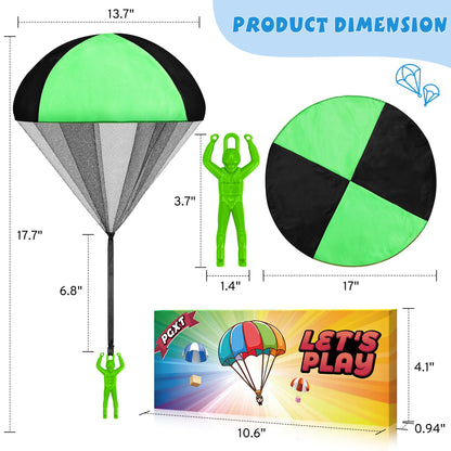 Parachute Toy for Kids, Outdoor Toys Flying Parachute Men, Inside & Outside Toys for or 3 4 5 6 7 8 9 10 11 12 Year Old, Thanksgiving Day for Boy Girl 4-8 Year Old, Unique Boys Party Favors