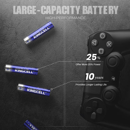 KINGCELL AAA Batteries 36 Count Pack, 1.5V Triple A Batteries with 10 Years Shelf Life, High Performance Alkaline AAA Batteries for TV Remote, Clock, Gaming Controller, Kids Toy