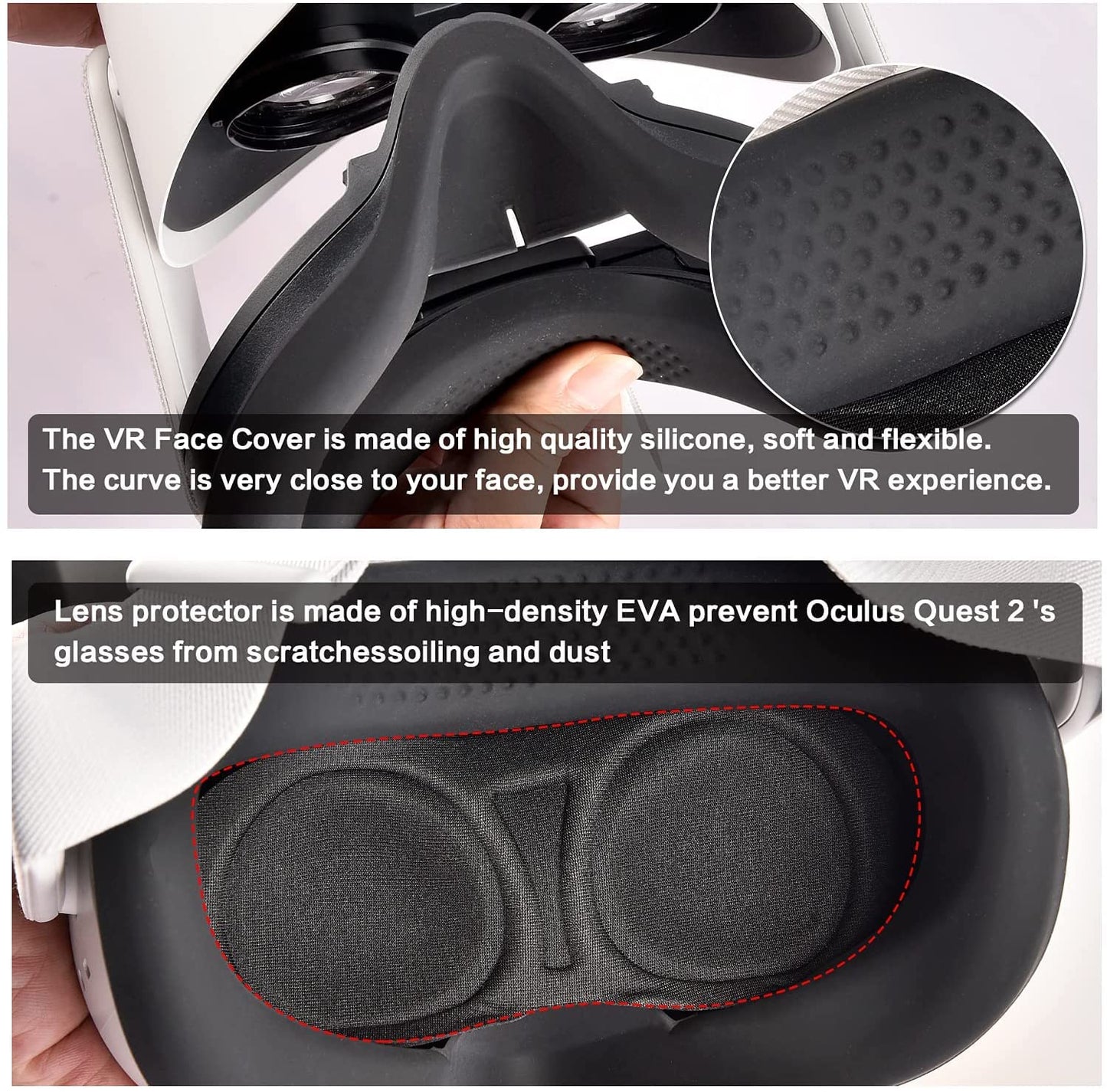 Hard Carrying Case for Meta Quest 3/ Quest 3S/ for Oculus Quest 2 All-in-One VR Gaming Headset and Touch Controllers, Travel Storage Bag with Silicone Face Cover & Lens Protector & Accessories - Black
