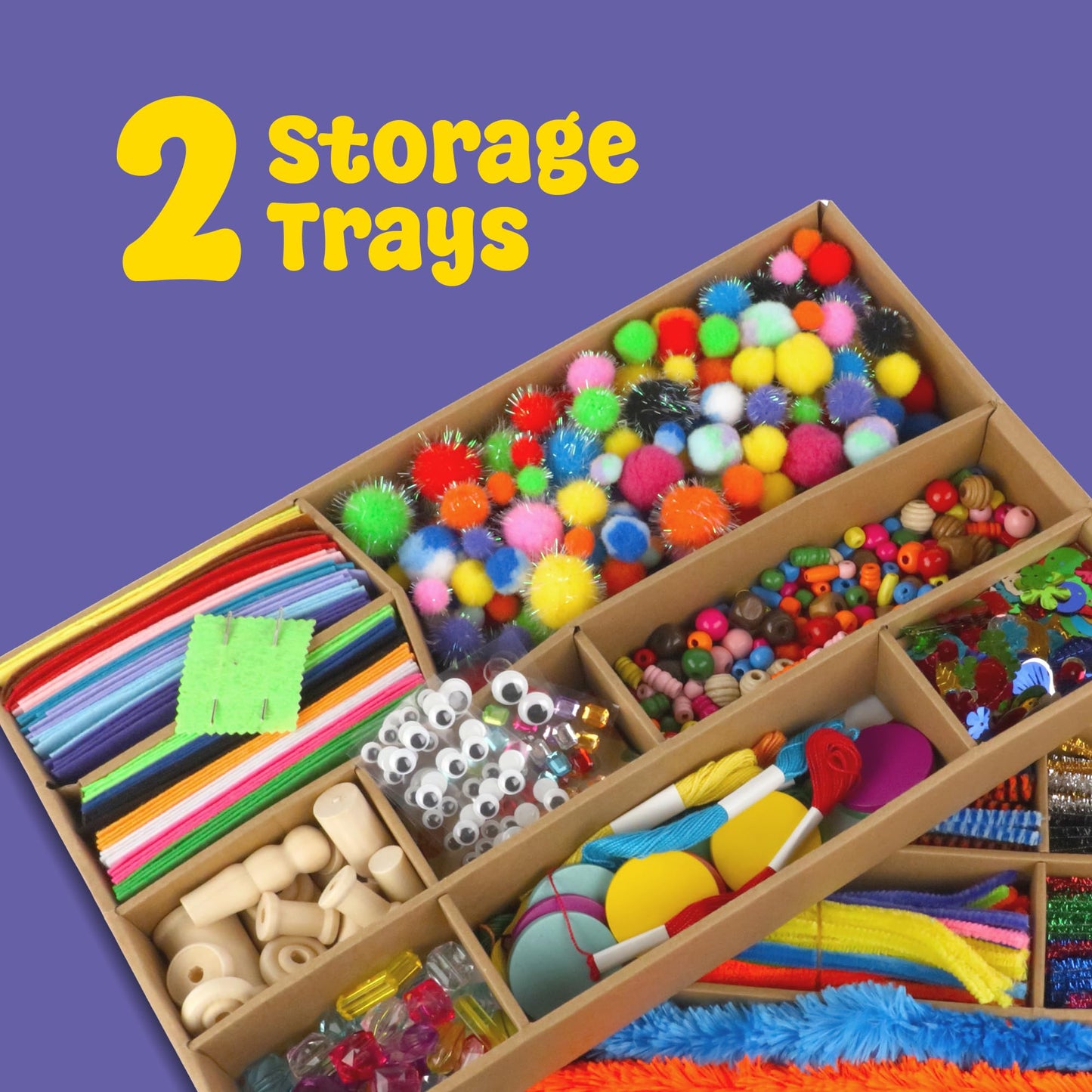 Kid Made Modern Arts and Craft Kit – A DIY 3.8 Pounds of Hobby Craft Supplies & Materials Box for Creative Art Projects for Kids Age 4 5 6 7 8 9 10 11 & 12 Year Old Girls & Boys