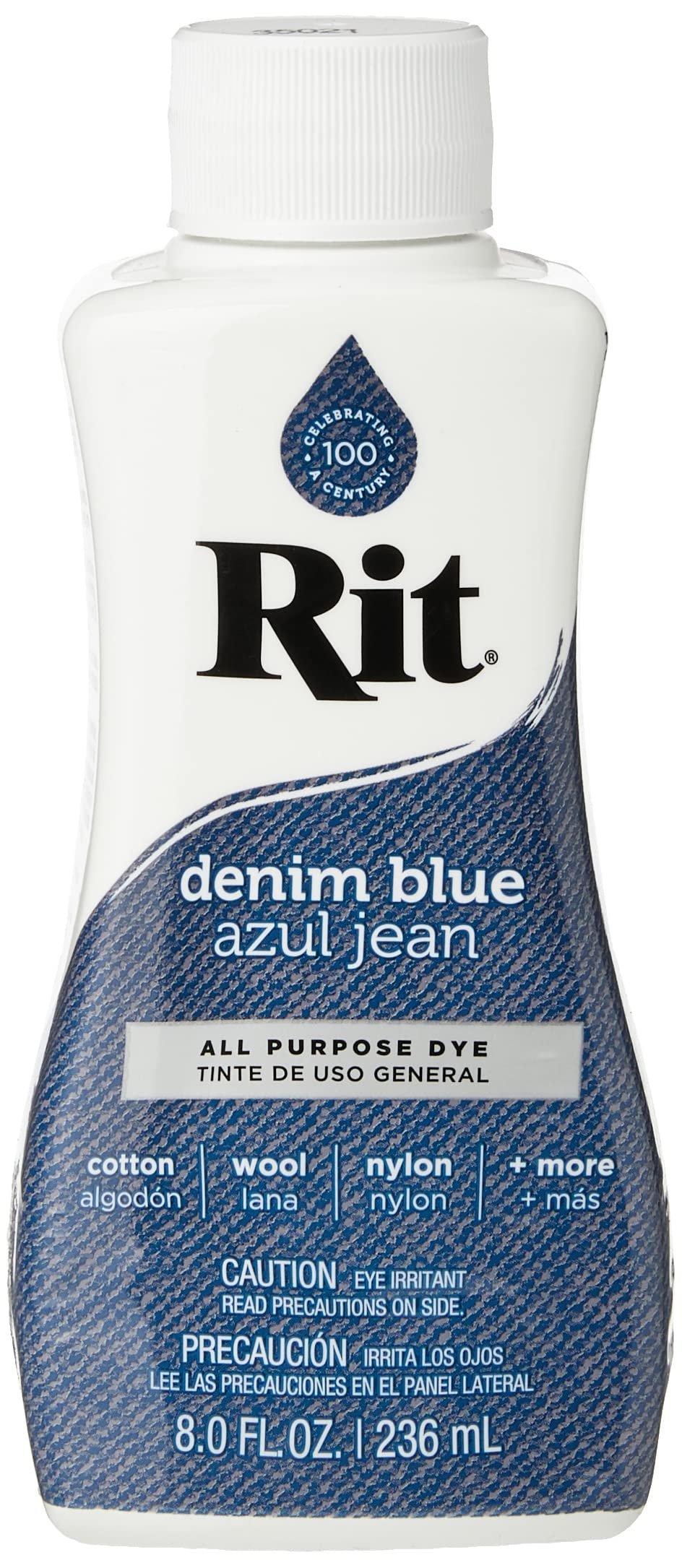 Rit Purpose Liquid Dye, Fabric, Denim Blue, 236ml