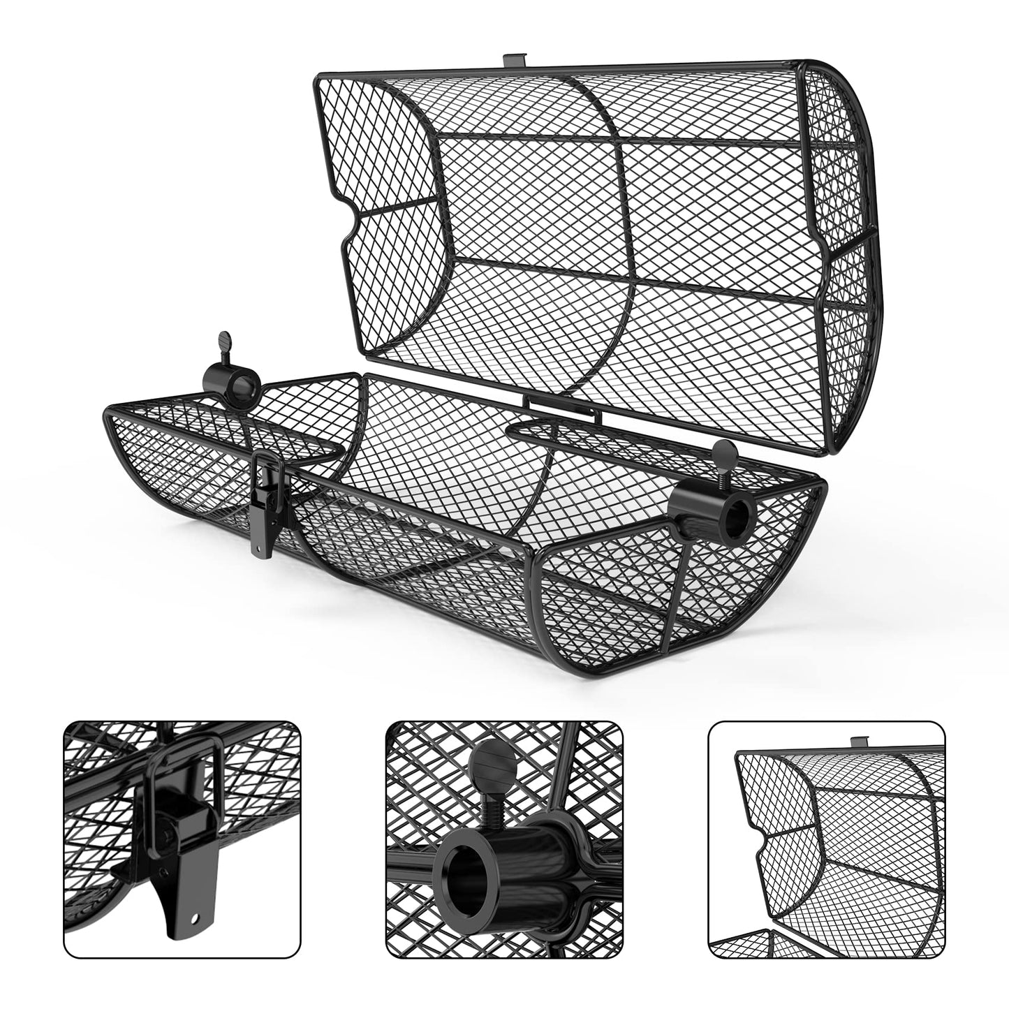only fire Universal Rotisserie Basket Grill Accessory, Teflon Rotisserie Grill French Fries Basket Fits for Any Gas Grill or Other Ceramic Grills
