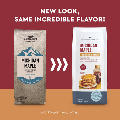 Paramount Roasters, Michigan Maple Flavored Ground Coffee, 12oz Medium Roast (Paramount Coffee Company)