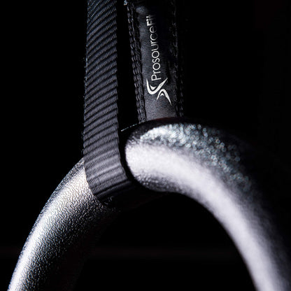 ProsourceFit Fitness Gymnastics Rings with Straps for Total Body Conditioning at Home