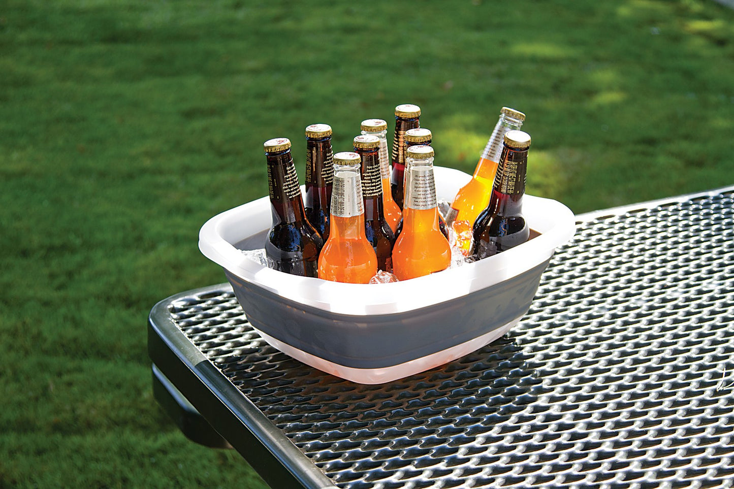 PrepWorks Collapsible Tub - Space-Saving, Foldable Utility Tub for Washing, Soaking, and Storage in Kitchen or Outdoors