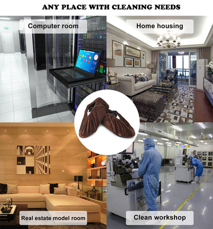 PlasMaller 5 Pairs Non Slip Washable Reusable Shoes Covers For Household Thickened Boots, 5 Colors, XL