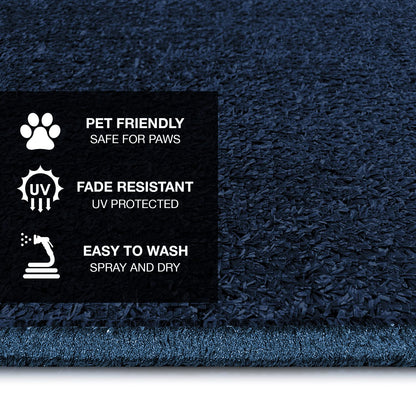 Prest-O-Fit 3-Pack 2-4048 Wraparound Radius RV Step Rug Imperial Blue 22 in. Wide