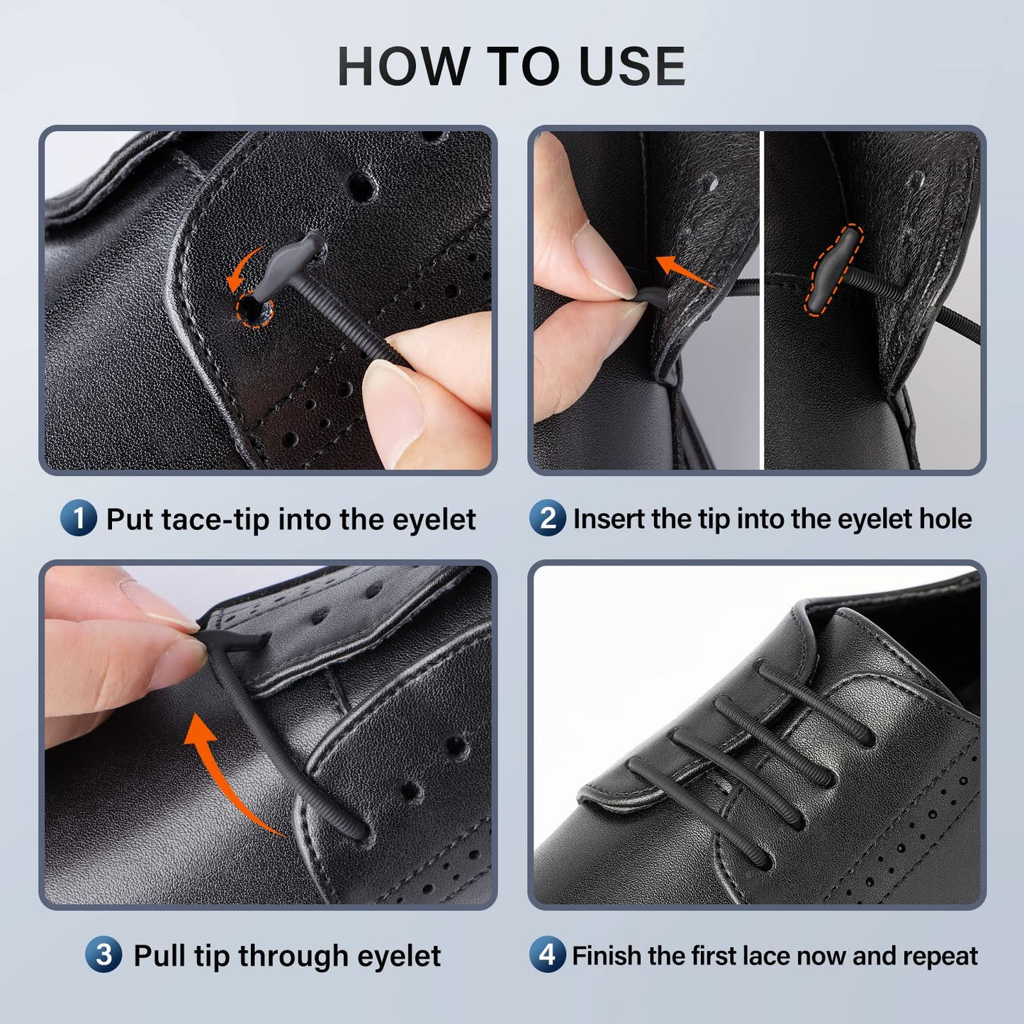 INMAKER No Tie Dress Shoe Laces for Men, Waxed Thin Oxford Round Shoelaces