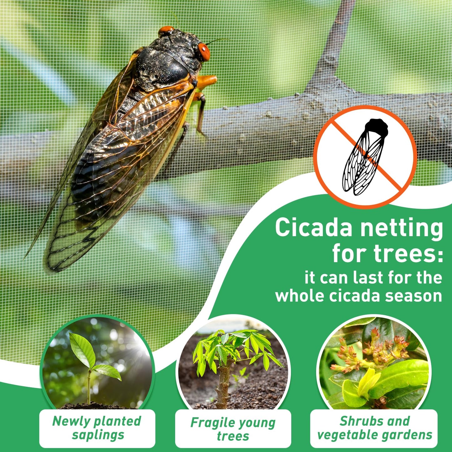 GonLei Garden Netting 10 X 50 FT Ultra Fine Netting for Garden Protection,Garden Netting for Raised Beds,Mosquito Net for Blueberry Shrubs Vegetables Fruits Flowers Crops Pest Barrier