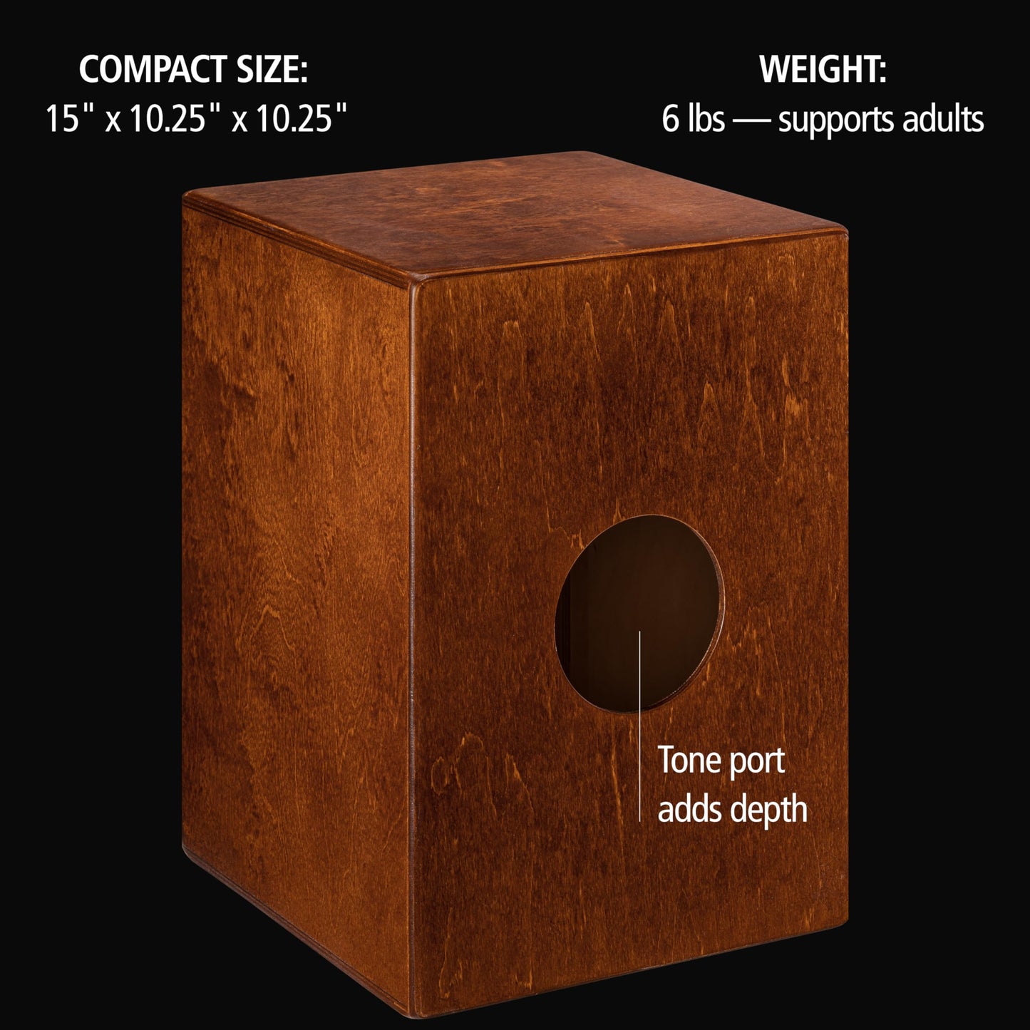 Meinl Percussion Jam Cajon Box Drum with Snare and Bass Tone for Acoustic Music — Made in Europe — Baltic Birch Wood, Play with Your Hands, 2-Year Warranty (JC50LBNT)