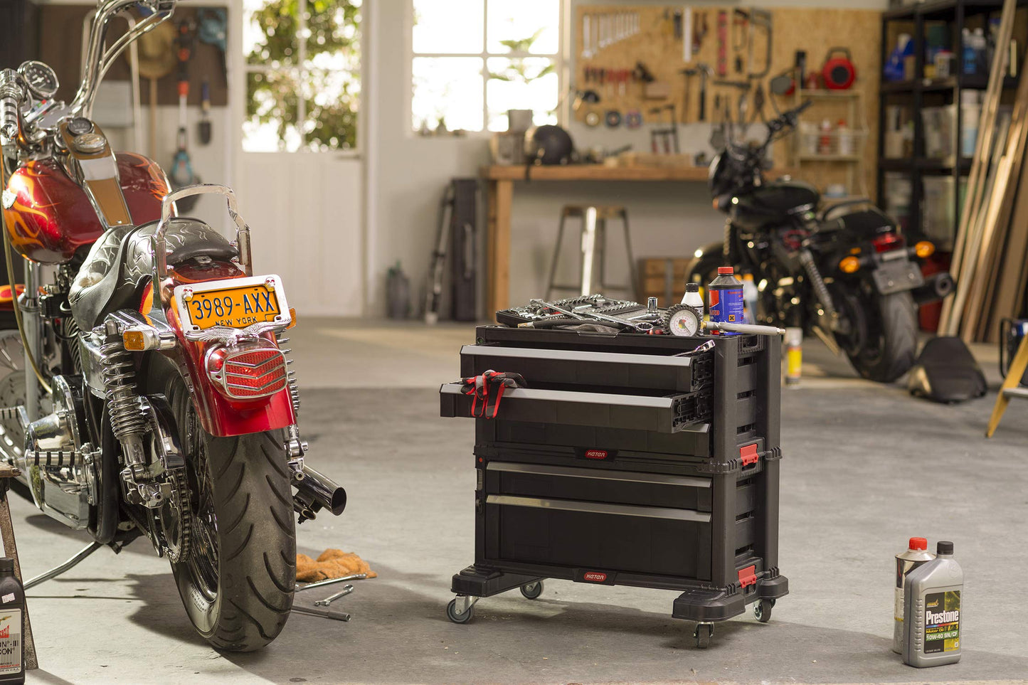 Keter 240762 5 Drawer Modular Garage & Tool Organizer, Black