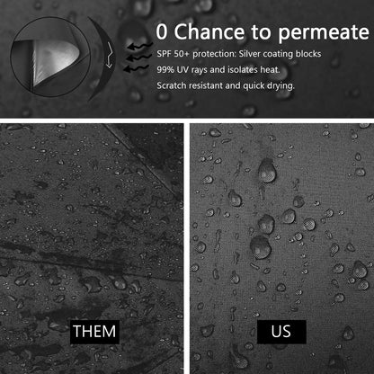 G4Free 68 inch Oversize Windproof Automatic Open Golf umbrella Double Canopy Vented Waterproof Large UV Sun Protection Stick Umbrellas (Black)