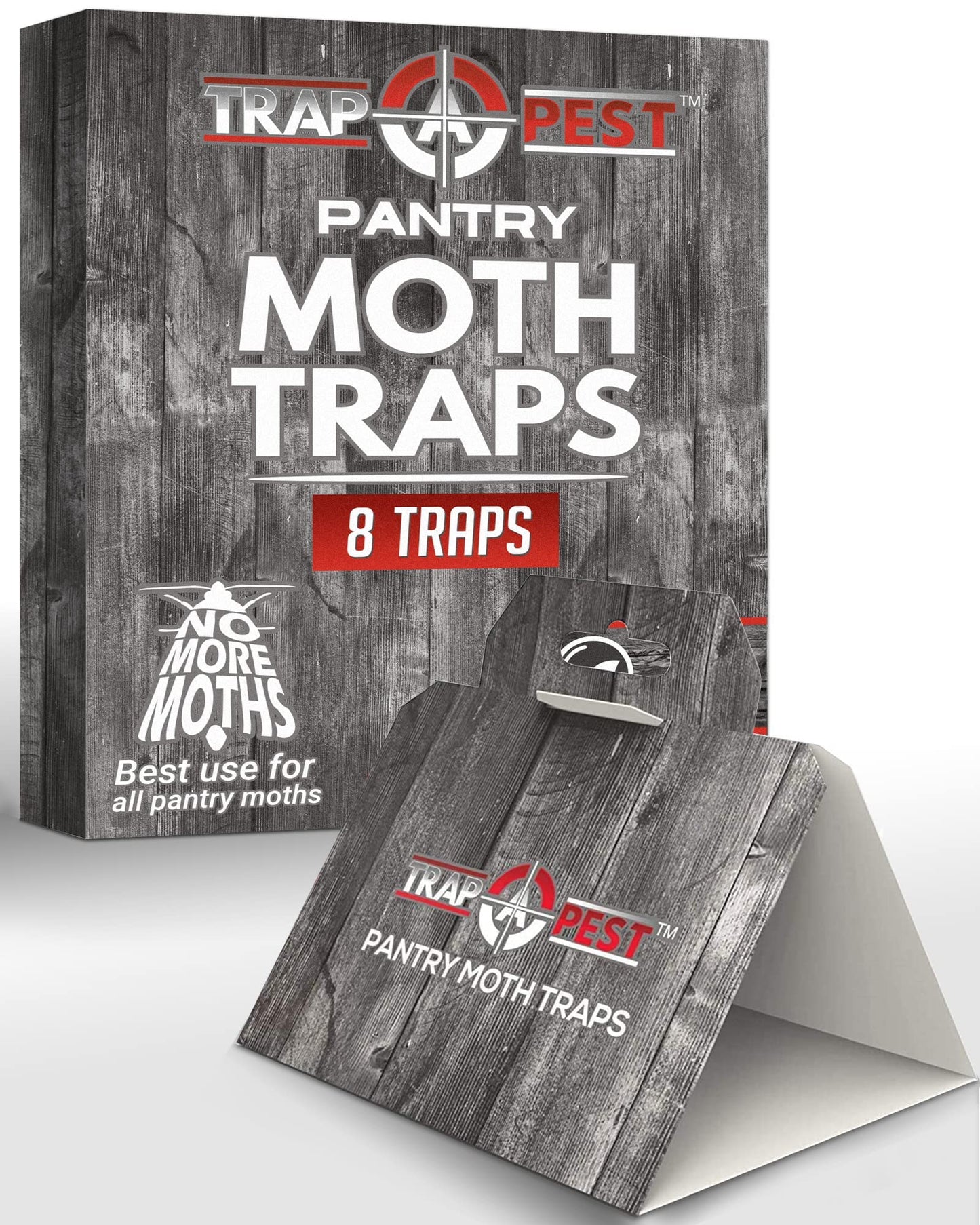 8 Pack Pantry Moth Traps- Safe and Effective for Food and Cupboard- Glue Traps with Pheromones for Pantry Moths