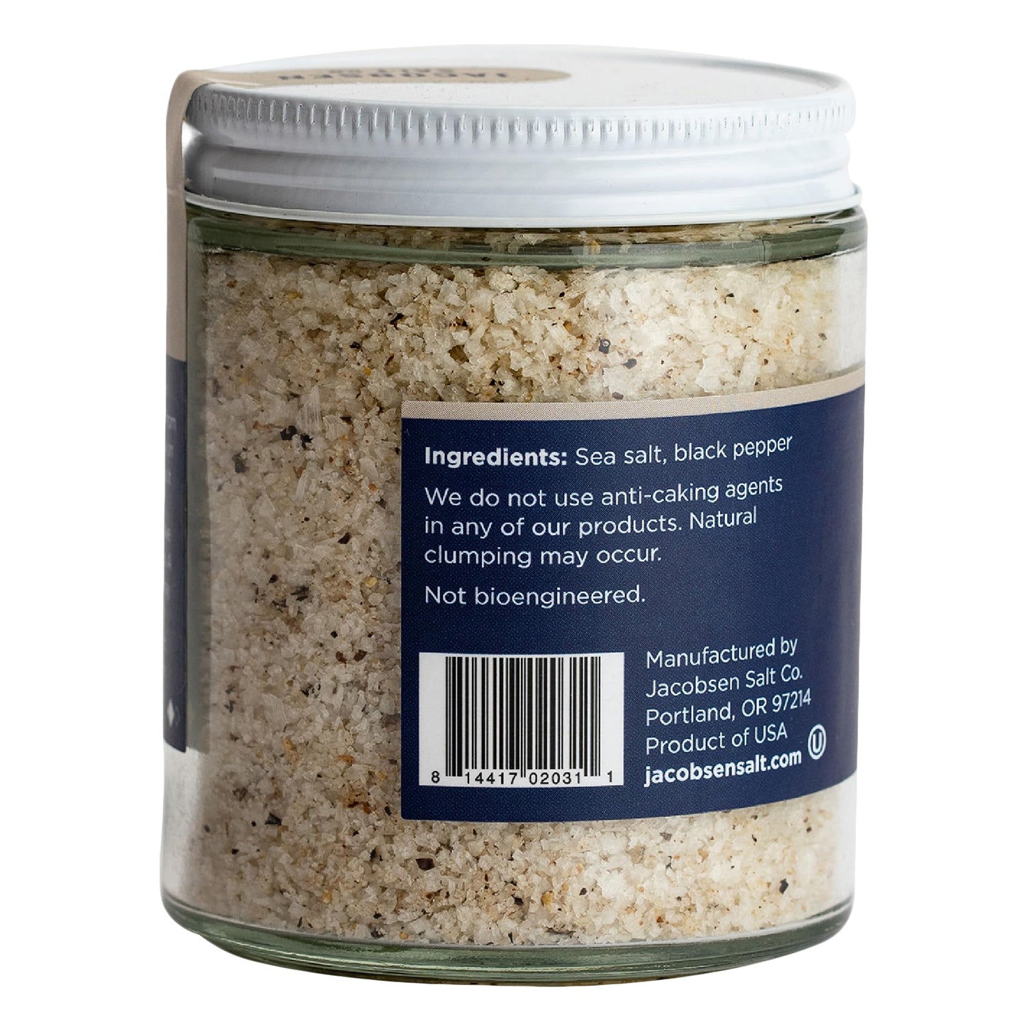 Jacobsen Salt Co. Black Pepper Kosher Sea Salt, Non-Iodized, 4.23 oz