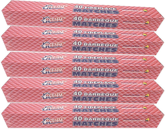 MegaDeal 200 Pack 11" Long Wooden Matches (5-Packs of 40)