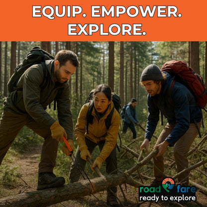 Pocket Chainsaw - 36 Inch Manual Hand Chain - Pocket Saw with 48 Bidirectional Teeth - For Fast Easy Cutting - Camping Survival - Wire Rope Cable Saw - Backpacking Camp Gear