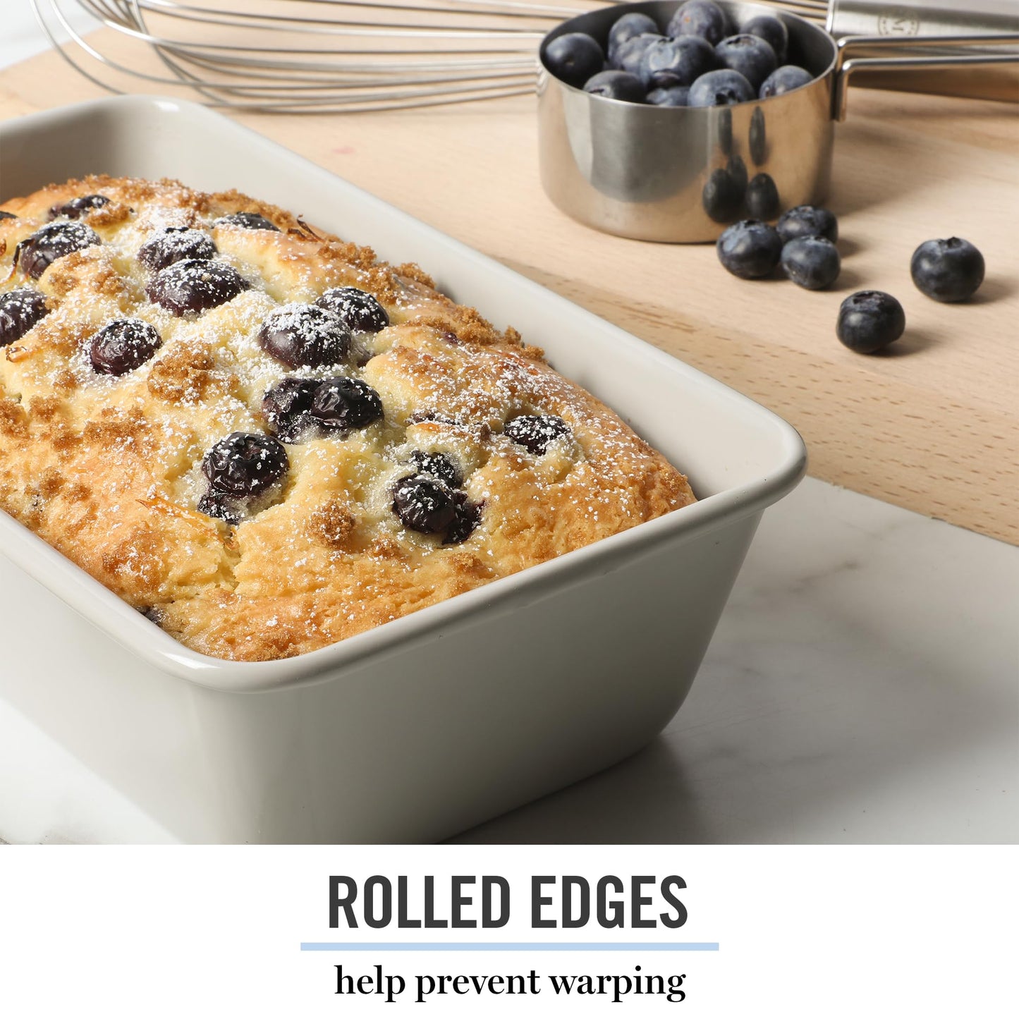 Martha Stewart Gallen 9 Inch Nonstick Carbon Steel Loaf Pan - Cool Grey