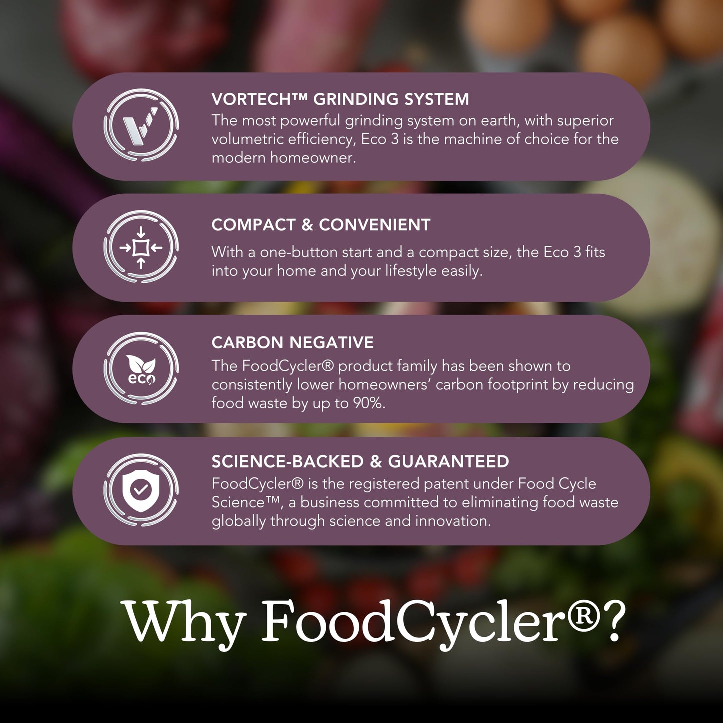 Food Cycler Eco 3 Compact Kitchen Food Recycler | Indoor Composter Bin Alternative | Electric Countertop Food Waste Disposer with Odorless 3.5L Indoor Food Waste Bin for Easy Waste Management | Grey