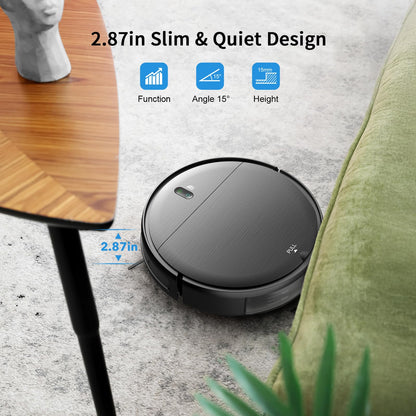 Robot Vacuum and Mop Combo, 2 in 1 Mopping Robot Vacuum Cleaner with Schedule, Wi-Fi/Voice/App, Strong Suction, Easy of Use, Self-Charging Robotic Vacuum, Slim, Ideal for Hard Floor, Pet Hair, Carpet