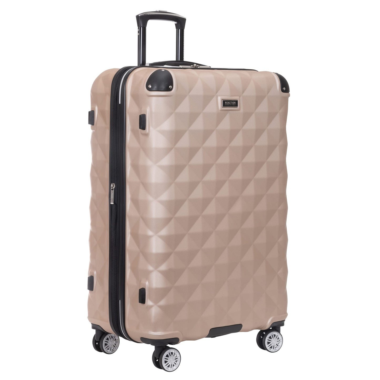 Kenneth Cole REACTION Diamond Tower Collection Lightweight Hardside Expandable 8-Wheel Spinner Travel Luggage, Rose Champagne, 3-Piece Set (20", 24", & 28")