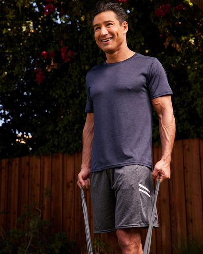 Real Essentials Men’s 5 Pack: 9" Dry-Fit Shorts – Athletic Gym, Workout, Basketball, Running, Casual Lounge Active Pockets, Set 6, L