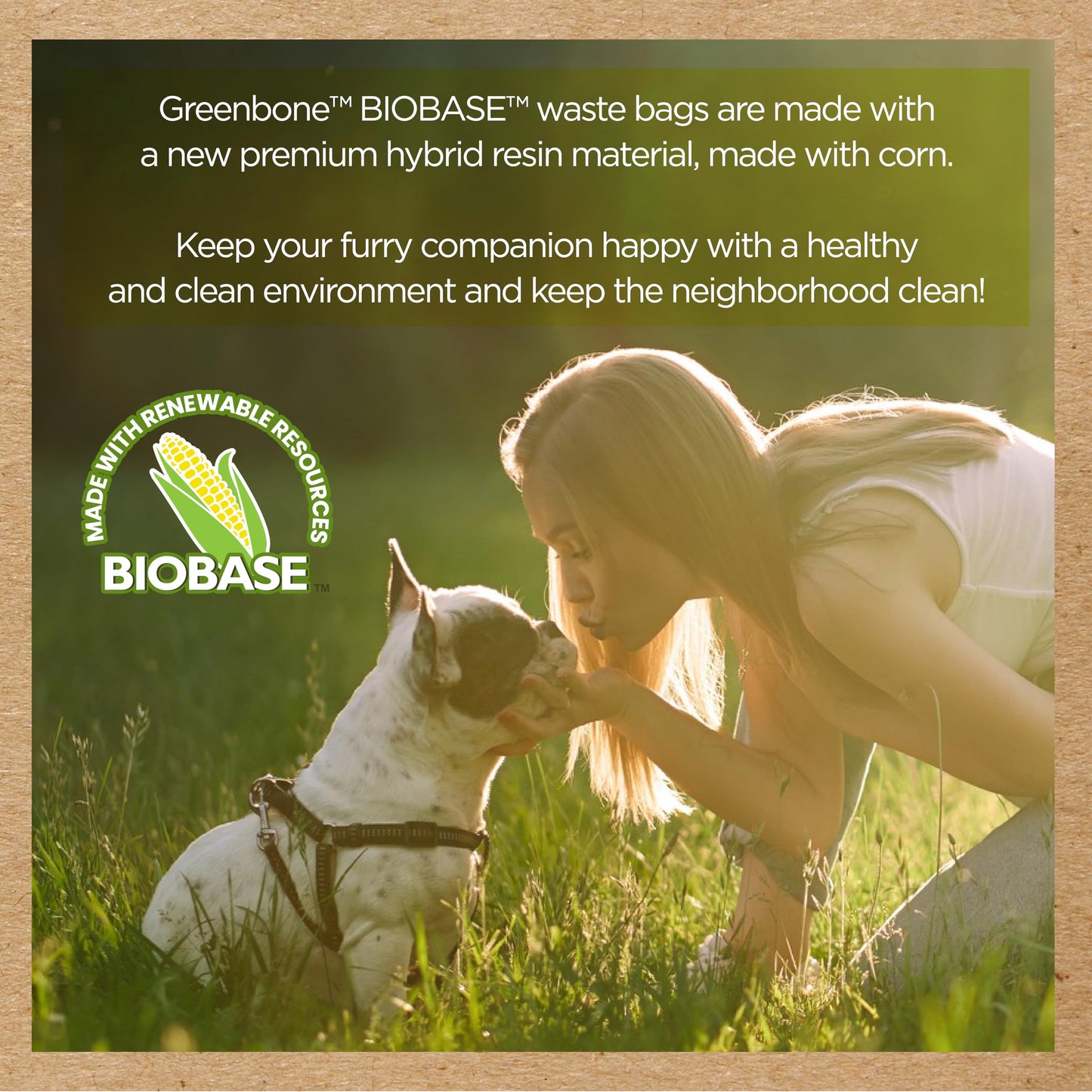 Greenbone BioBase Pet Poop Bags - 4 Rolls, 48 Bags - 13 Inch x 9 Inch