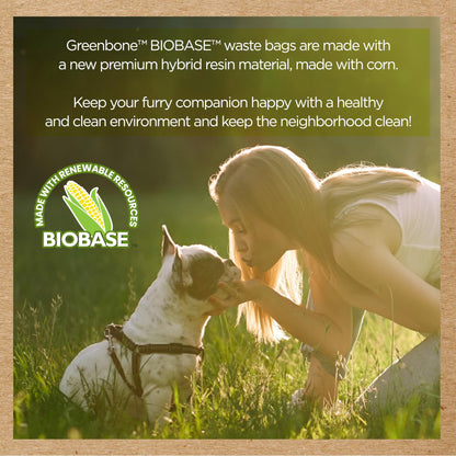 Greenbone BioBase Pet Poop Bags - 4 Rolls, 48 Bags - 13 Inch x 9 Inch