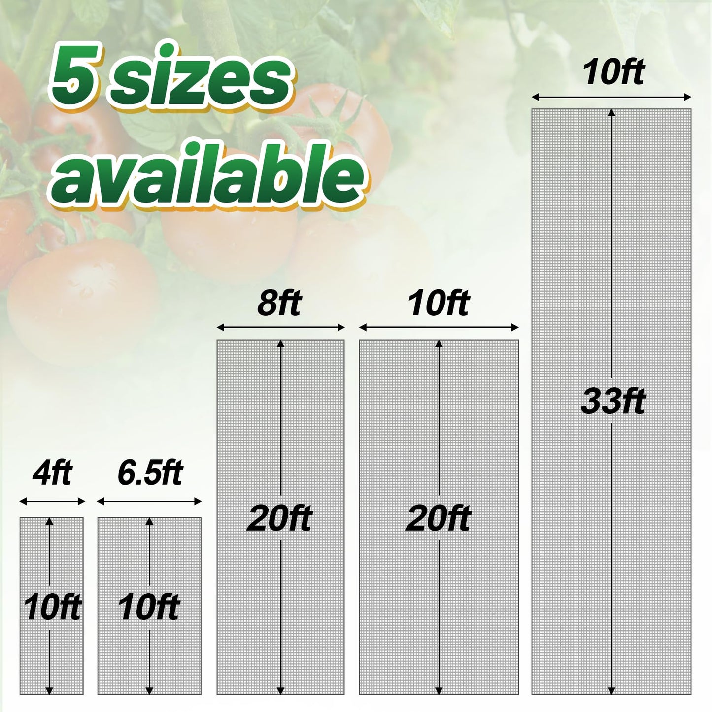 2 Pack 6.5x10ft Garden Netting - Ultra Fine Mesh Plant Covers to Keep Small Animals Pest Out, Bird Barrier Screen for Protecting Vegetables Fruits Flowers Raised Beds (Without Support Pole)