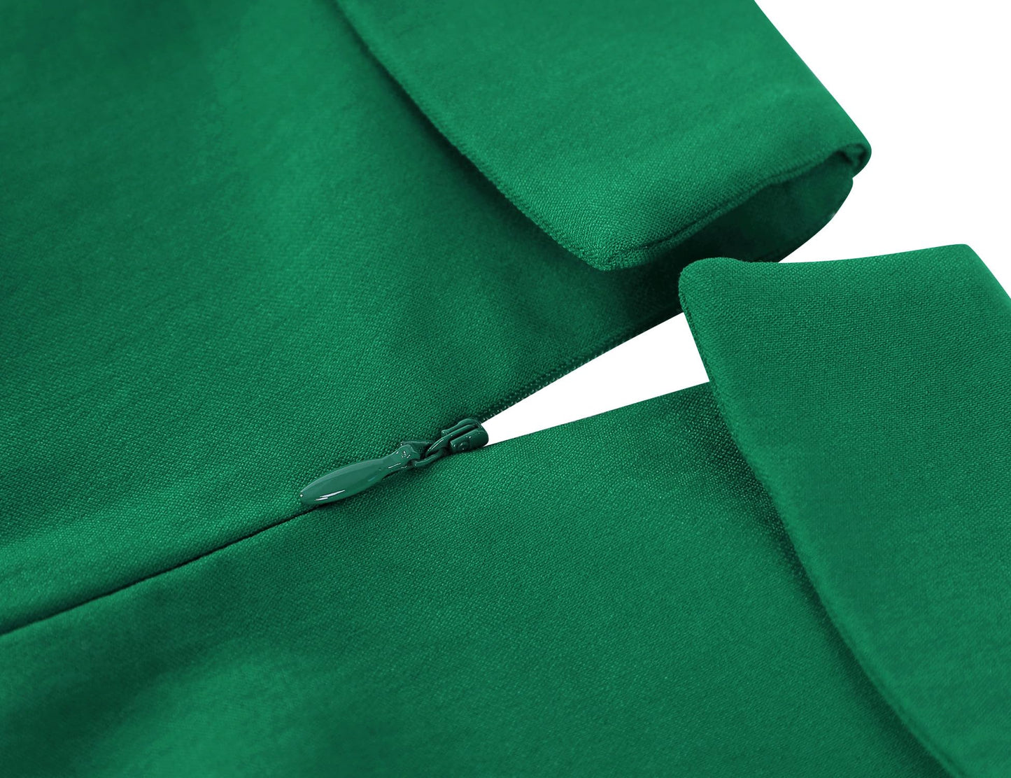 MUXXN Women's Fashion Square Neck 3/4 Sleeve Stretch Fit Vintage Wedding Midi Dress (Green XL)