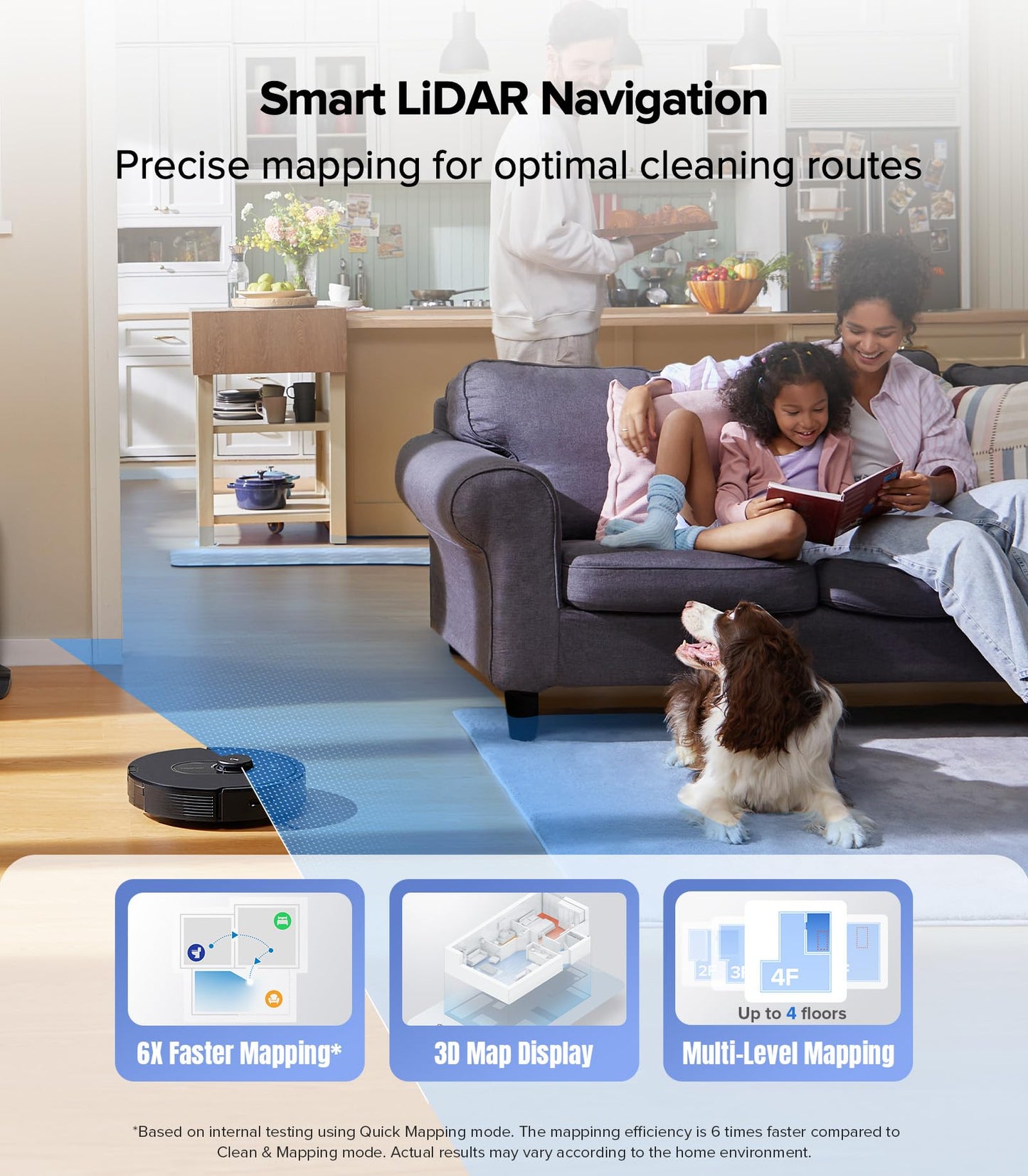 roborock Q5 Max+ Robot Vacuum with Self-Empty Dock, Upgraded from Q5+, 5500 Pa Suction, DuoRoller Brush, Hands-Free Cleaning for up to 7 Weeks, PreciSense LiDAR Navigation, App & Voice Control