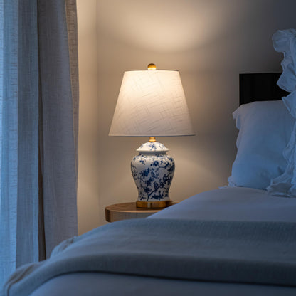 JONATHAN Y JYL3005A-SET2 Set of 2 Table Lamps Penelope 22" Chinoiserie Classic,Cottage,Traditional,for Bedroom, Living Room, Office, College Dorm, Coffee Table, Bookcase, Blue/White